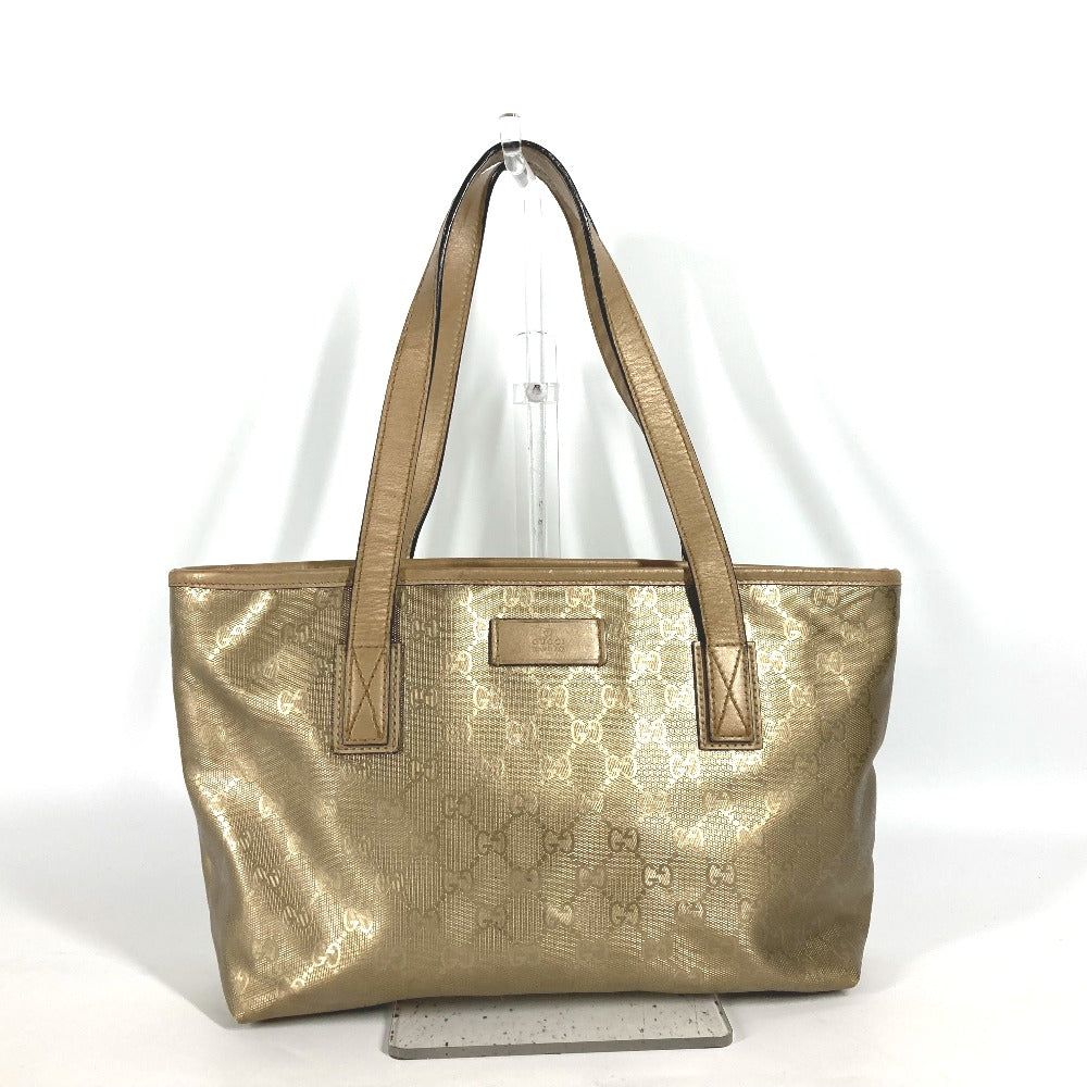GUCCI Shoulder Bag 211138 PVC/Leather, GG Imprime gold GG Implication mens