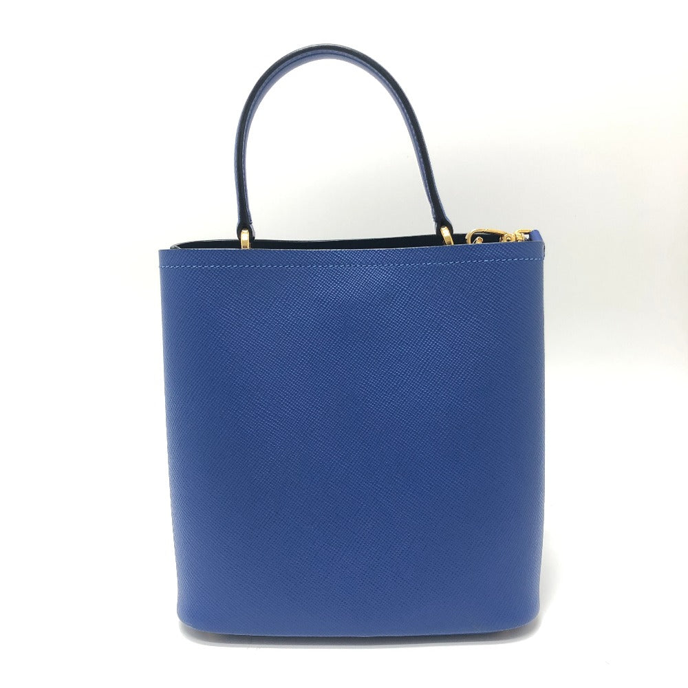 PRADA Tote Bag 1BA212 saffiano leather blue Panniers