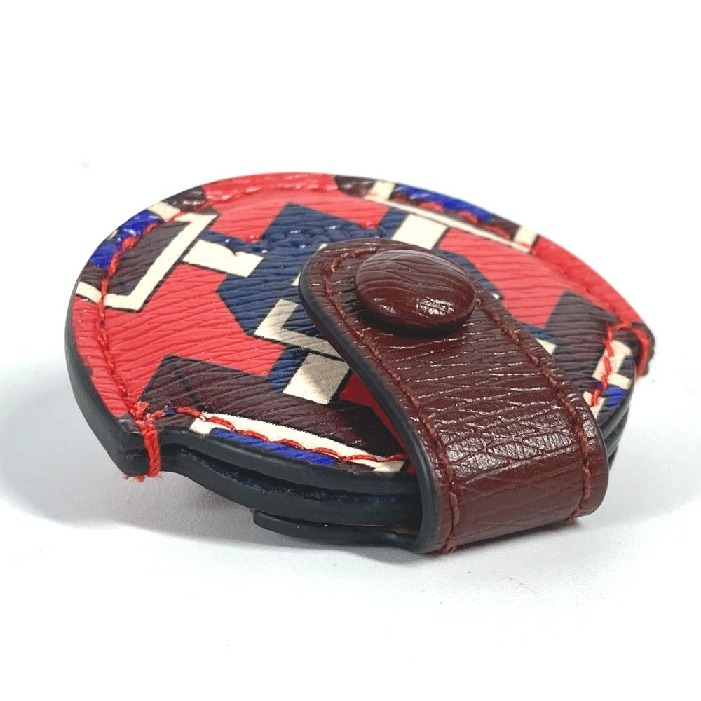 GUCCI charm leather Red AirTag holder AirTag