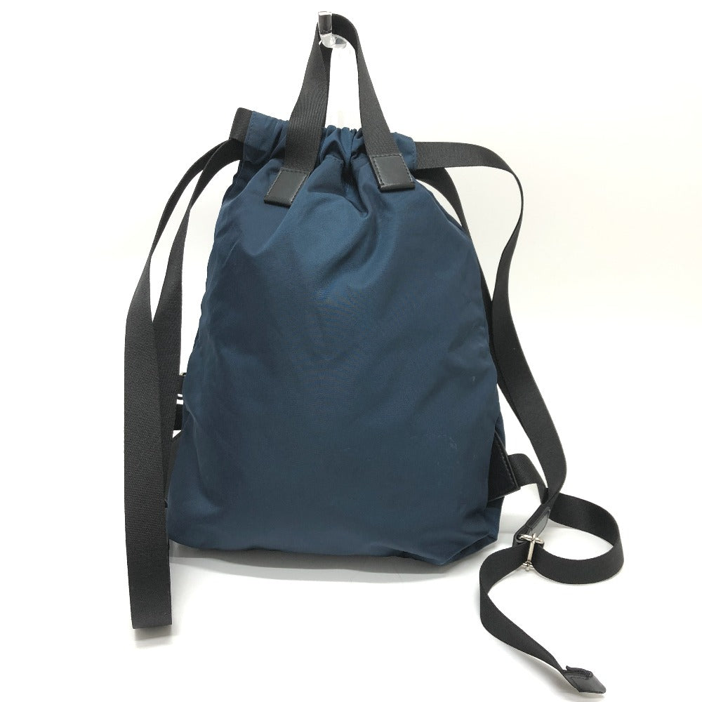 FENDI Backpack 8BZ045 Nylon Navy Zucca logo unisex(Unisex)