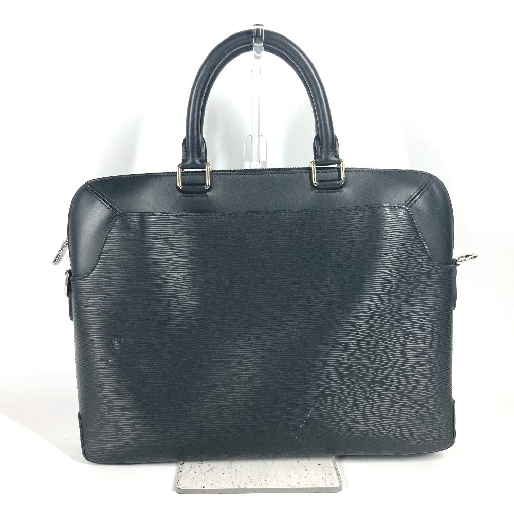LOUIS VUITTON Business bag Epi Leather black Epi Oliver mens