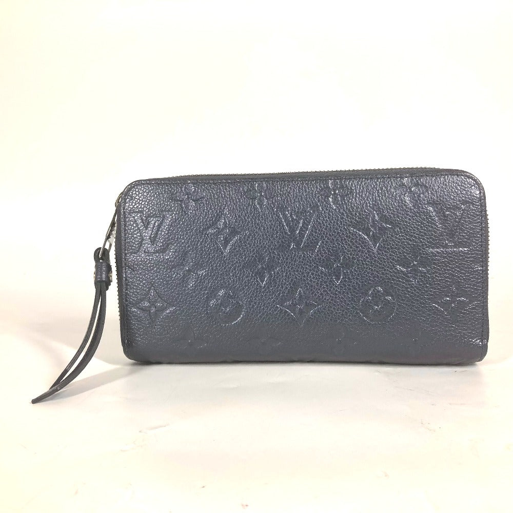 LOUIS VUITTON Long Wallet Purse M80958 Monogram Ann Platt Leather blue Monogram Ann Platt Zippy wallet Women