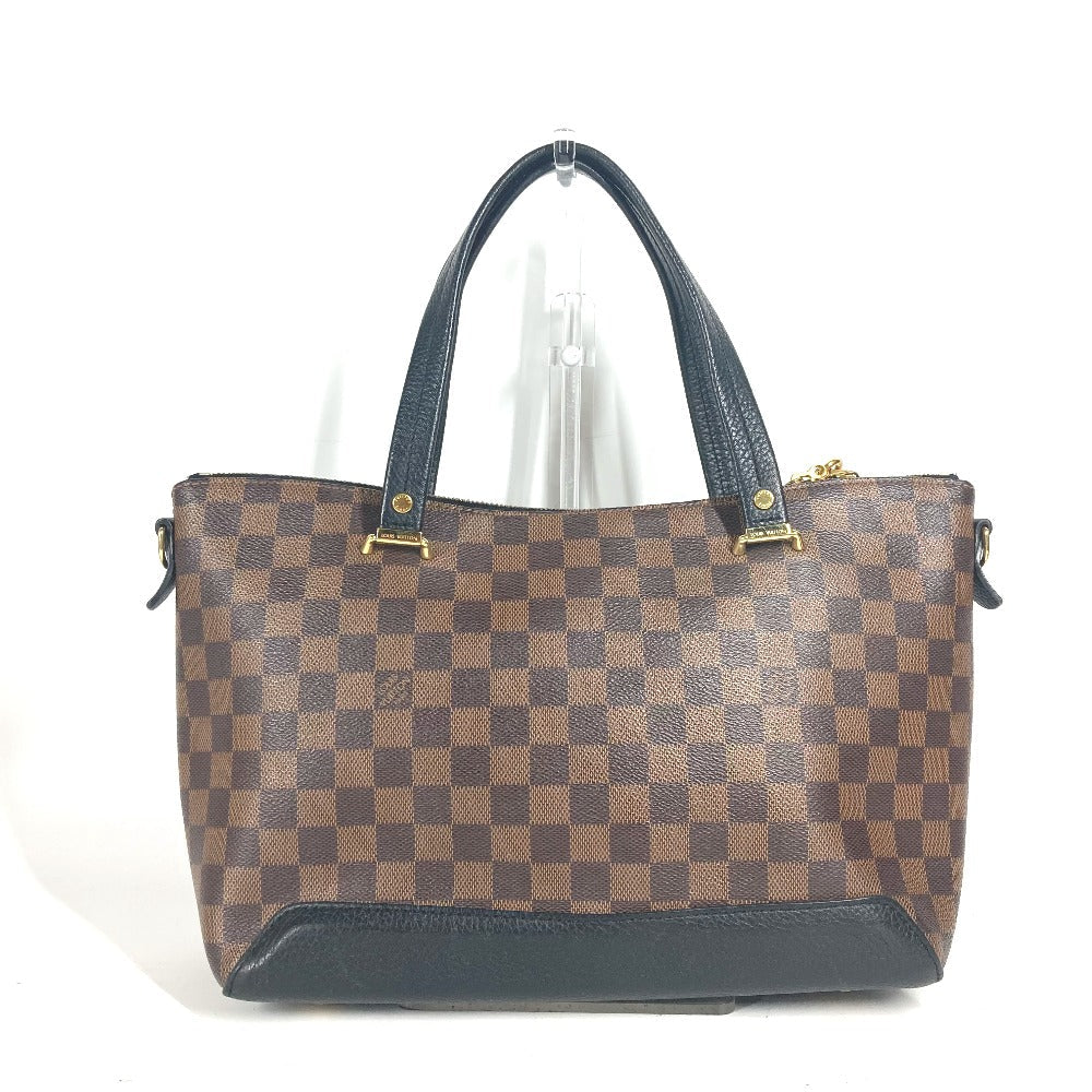 LOUIS VUITTON Shoulder Bag Damier canvas, leather black Damier Hyde Park Women