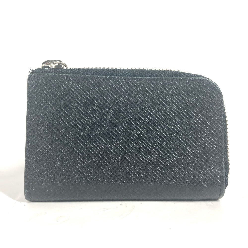 LOUIS VUITTON Coin case M63375 Taiga Leather black Taiga Portemonejour mens