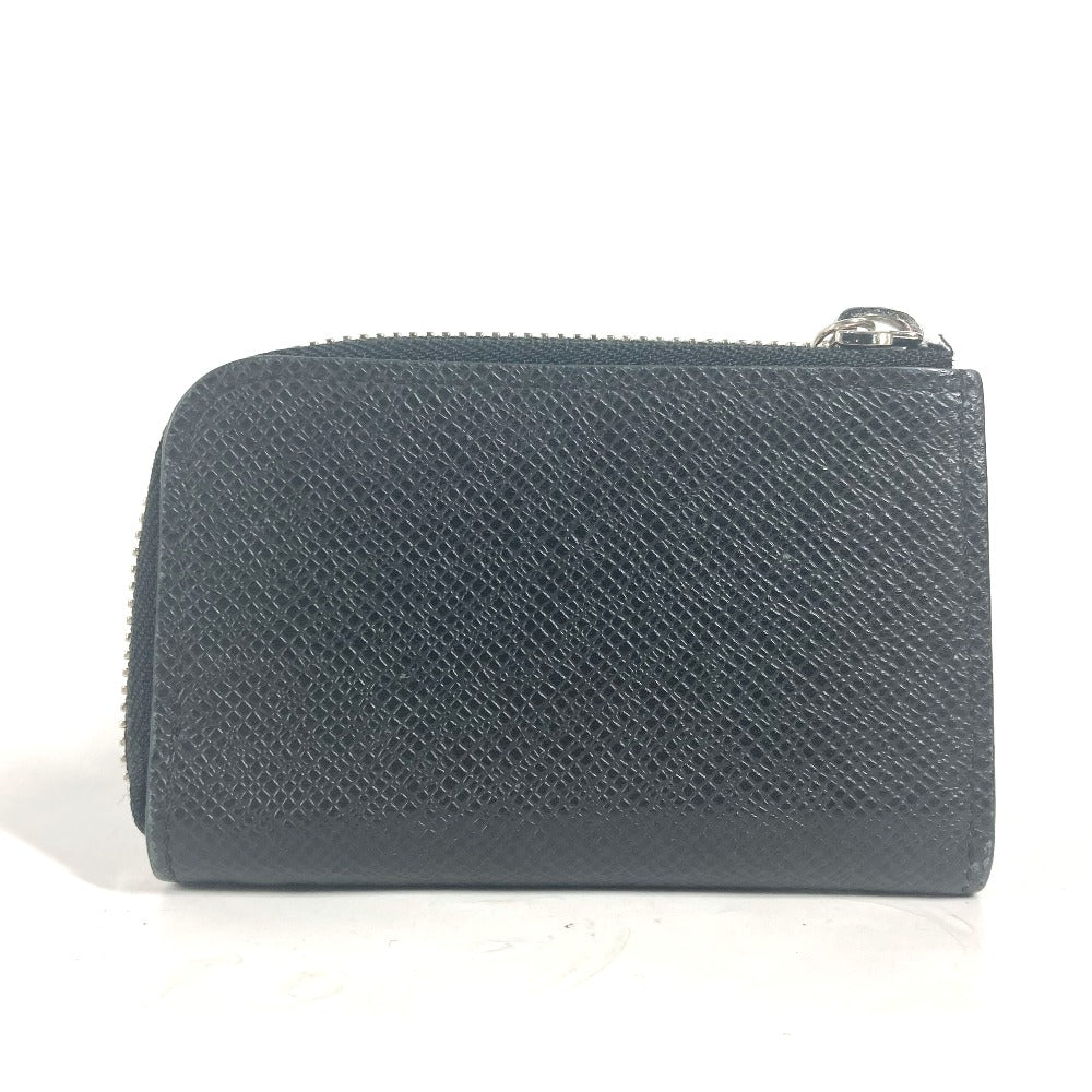 LOUIS VUITTON Coin case M63375 Taiga Leather black Taiga Portemonejour mens