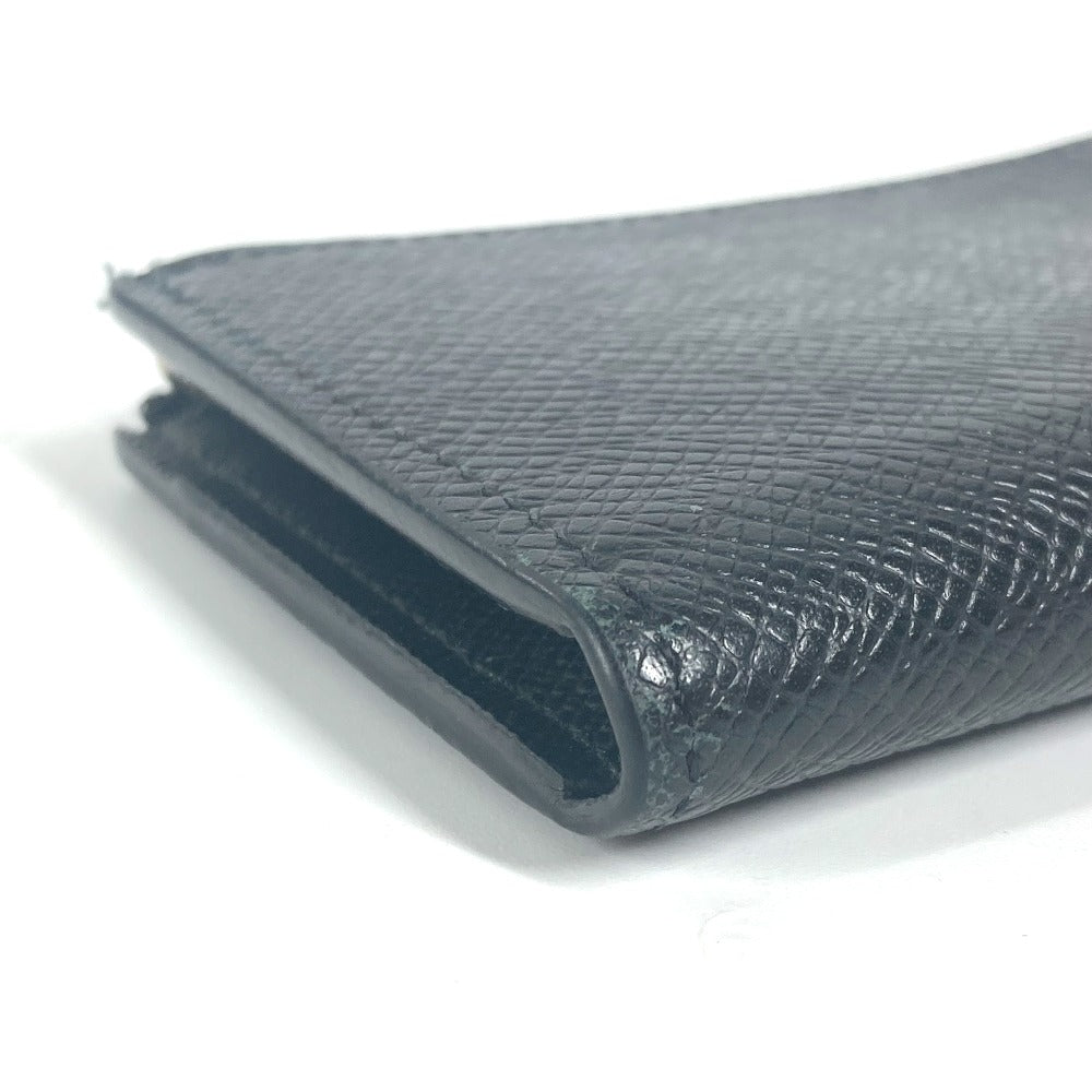 LOUIS VUITTON Coin case M63375 Taiga Leather black Taiga Portemonejour mens