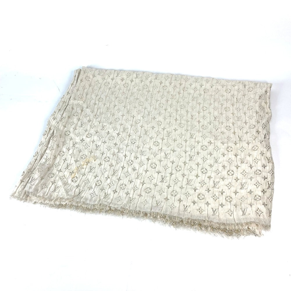 LOUIS VUITTON Stall M73939 Silk, Polyester Ivory Monogram logo glitter Etoile Monogram So Glitter Women