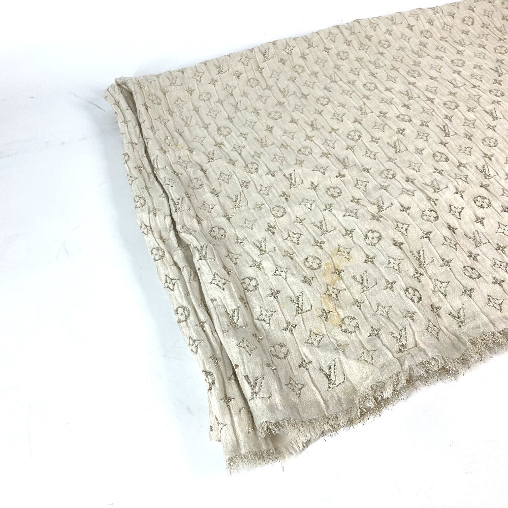 LOUIS VUITTON Stall M73939 Silk, Polyester Ivory Monogram logo glitter Etoile Monogram So Glitter Women