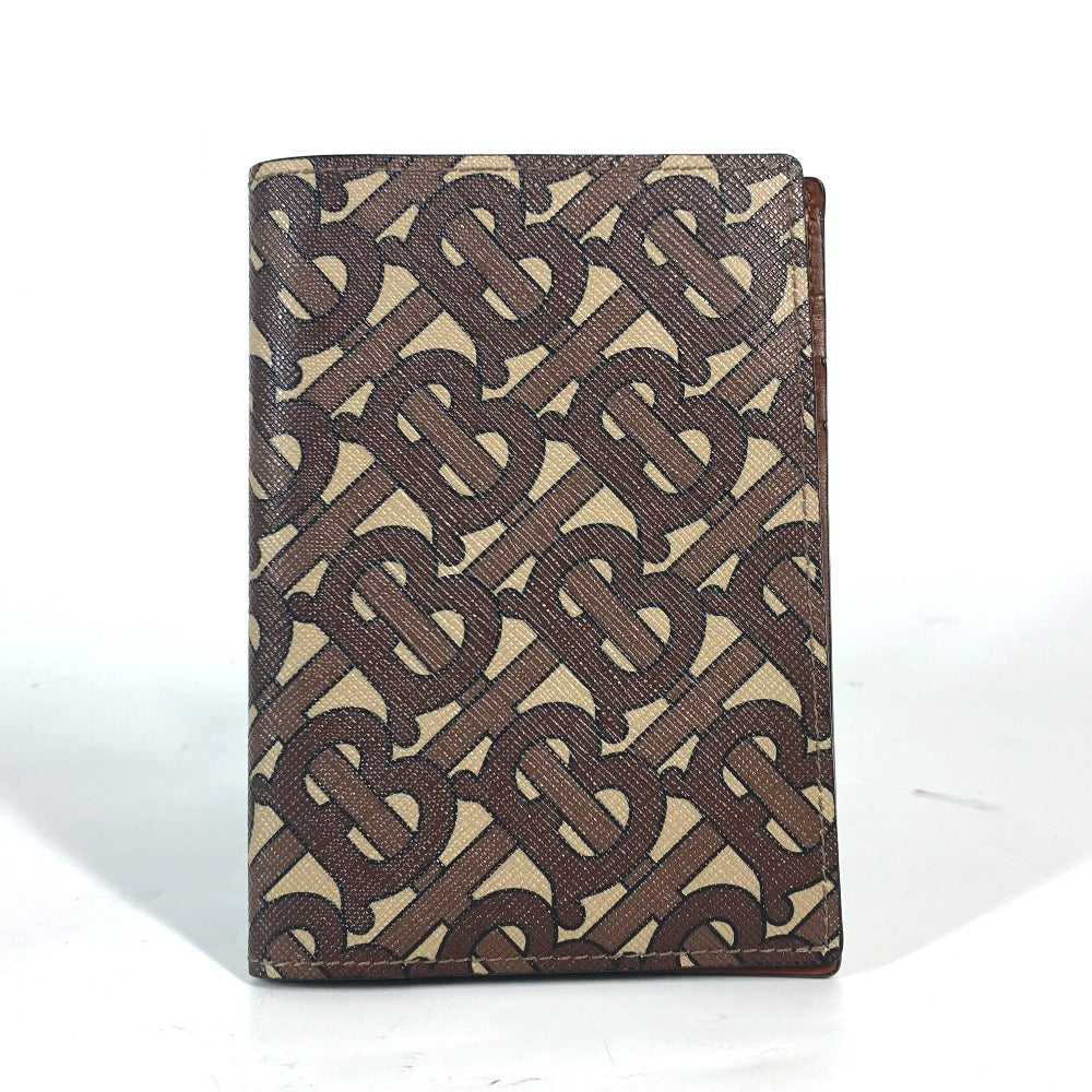 BURBERRY passport case PVC / Leather Brown TB logo Women