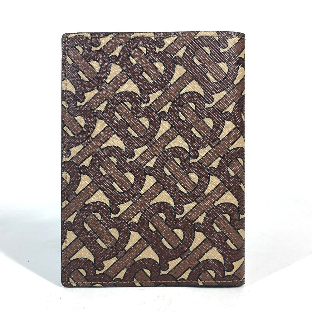 BURBERRY passport case PVC / Leather Brown TB logo Women
