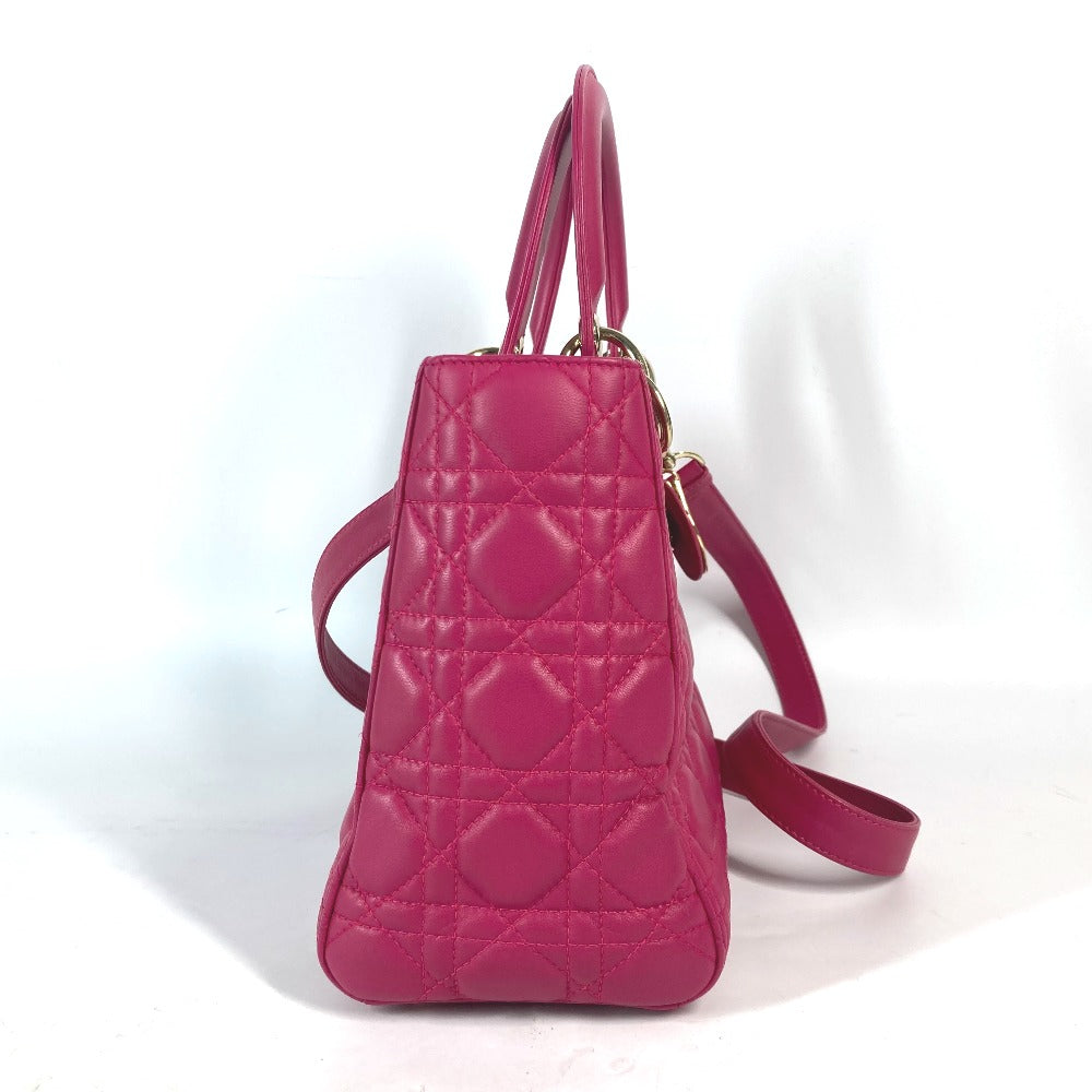 Dior Handbag lambskin pink Crossbody Lady Dior Women