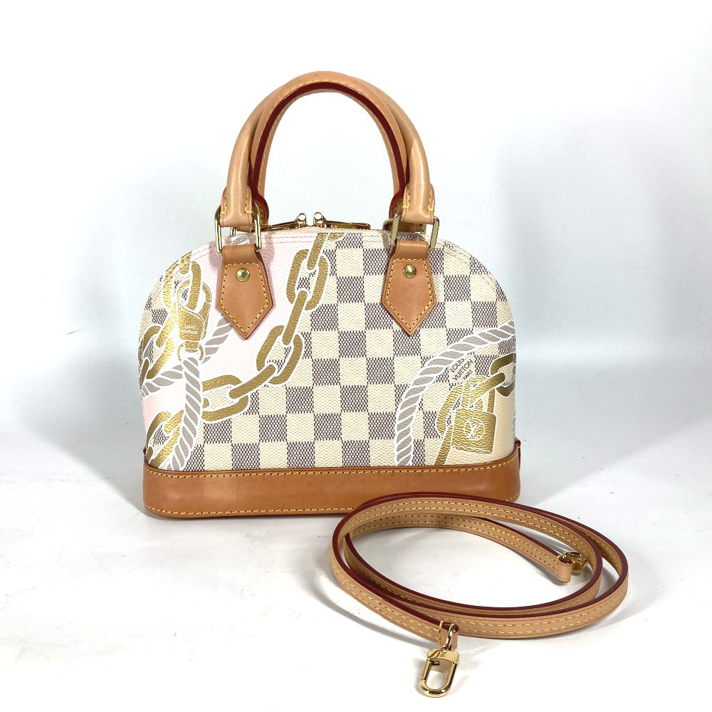 LOUIS VUITTON Handbag N40472 Damier Azur Canvas white Damier Azur Nautical Collection Alma BB Women