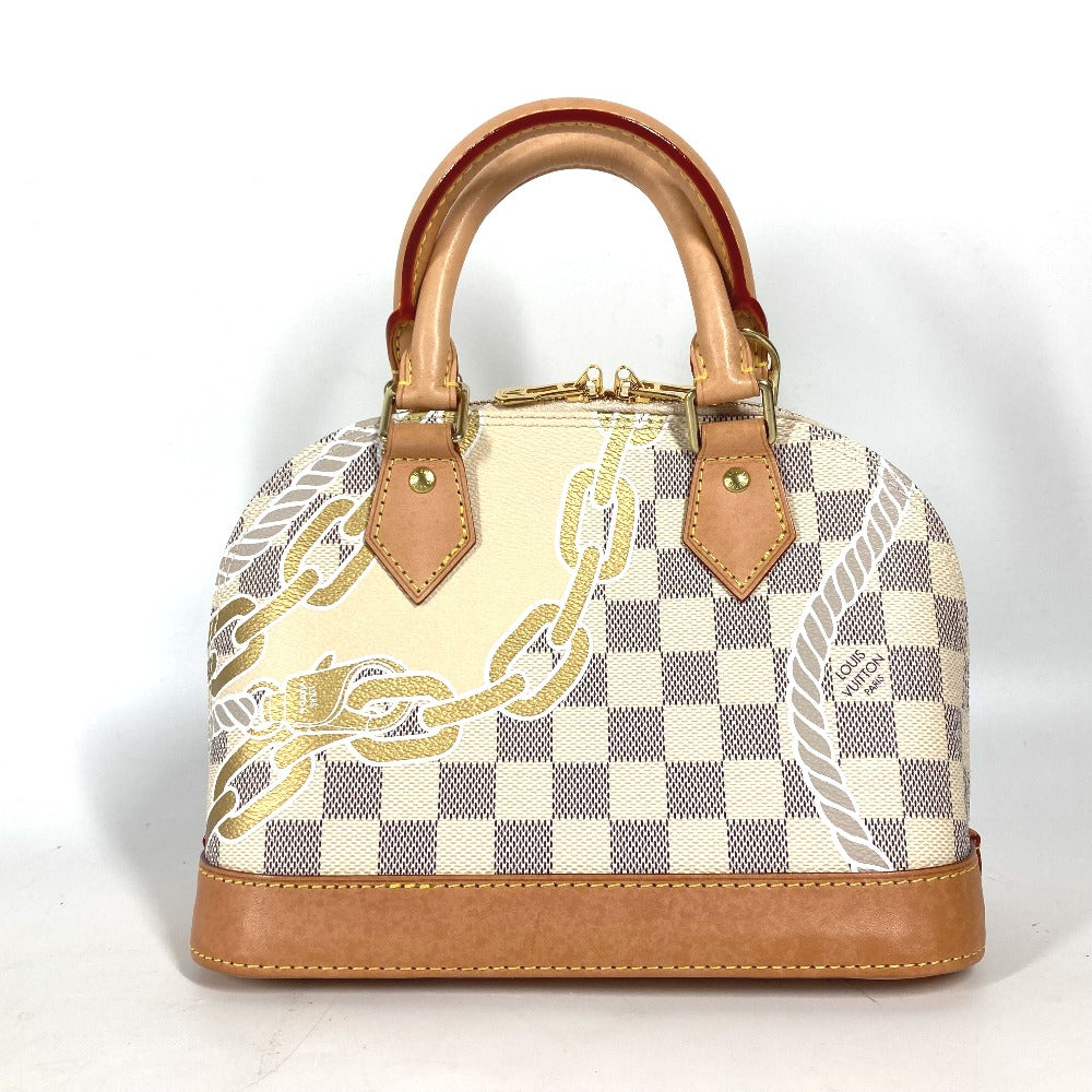 LOUIS VUITTON Handbag N40472 Damier Azur Canvas white Damier Azur Nautical Collection Alma BB Women