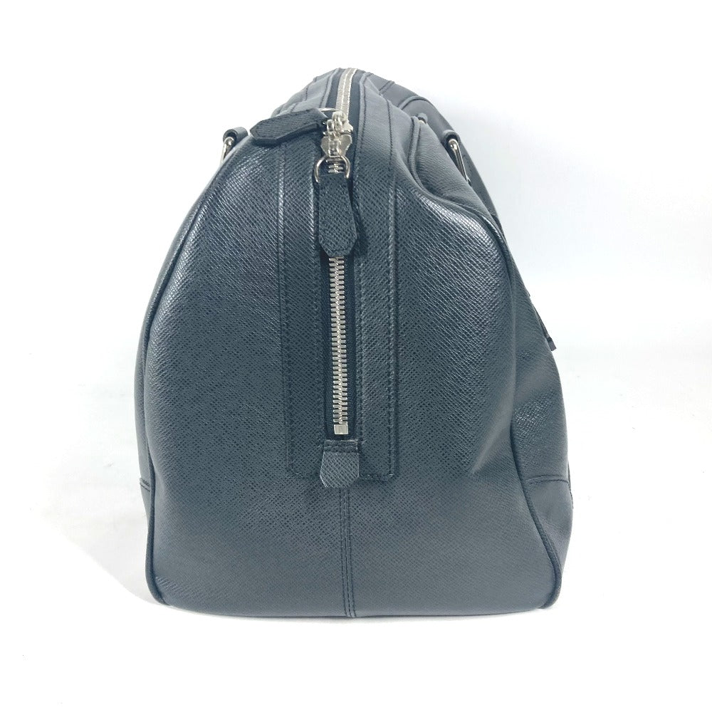 LOUIS VUITTON Boston Duffel bag M31152 Taiga Leather black Taiga Stanislav unisex(Unisex)