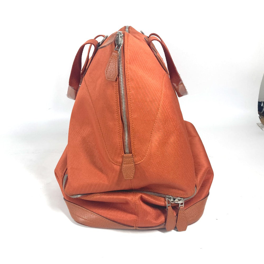 HERMES Boston Duffel bag Towal chevron Orange Sports 2WAY Bag Shoulder Bag Sac de Golf 47 unisex(Unisex)