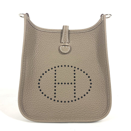 HERMES Shoulder Bag Taurillon Clemence Navy Evelyn TPM Amazone