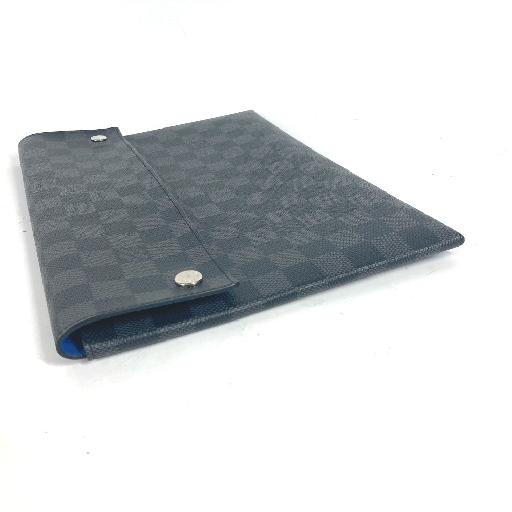 LOUIS VUITTON Clutch bag N60255 Damier Grafitto Canvas black Damier Grafitte Alpha triple pouch mens