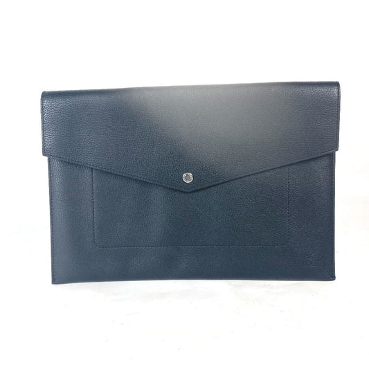 LOUIS VUITTON Clutch bag M62250 Taurillon Clemence Leather black LV logo pochette envelope mens