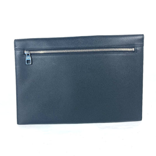 LOUIS VUITTON Clutch bag M62250 Taurillon Clemence Leather black LV logo pochette envelope