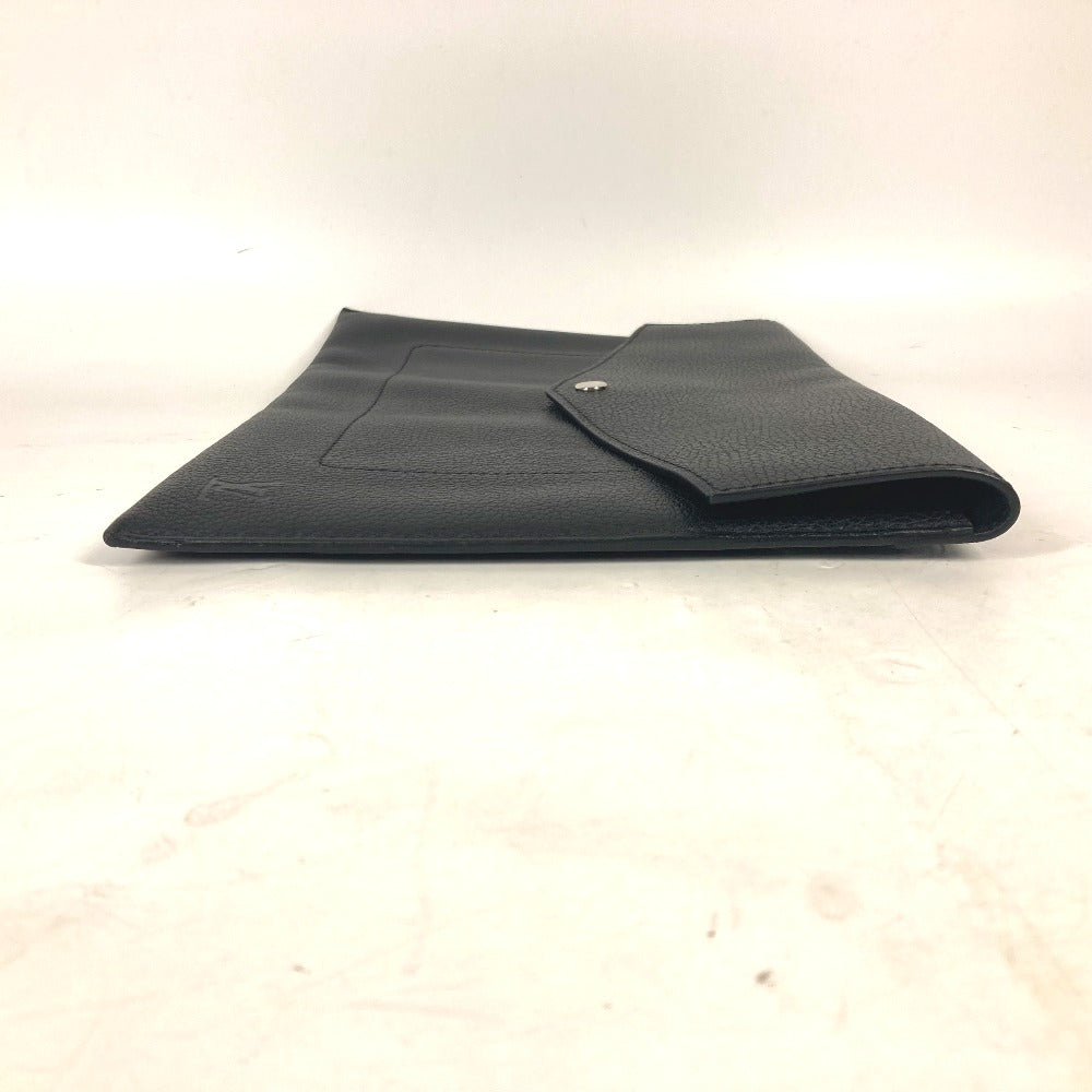 LOUIS VUITTON Clutch bag M62250 Taurillon Clemence Leather black LV logo pochette envelope mens