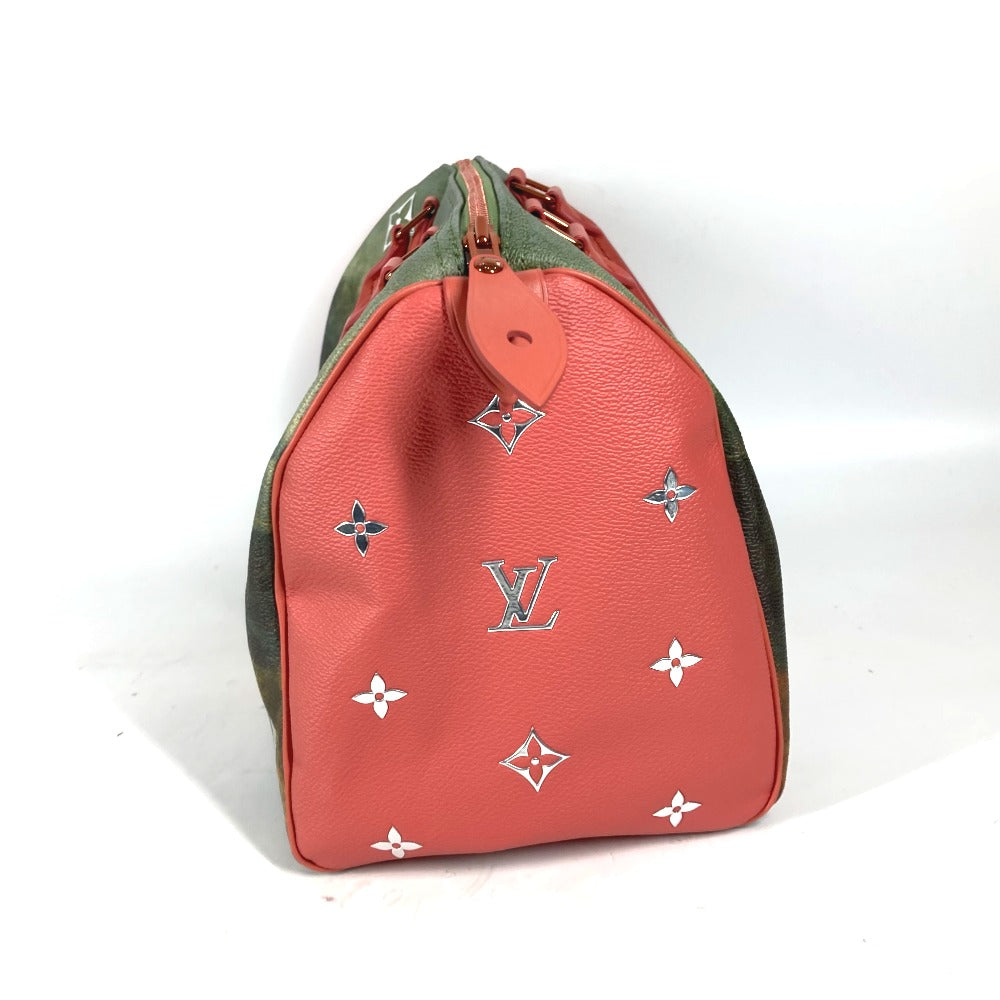 LOUIS VUITTON Handbag M43372 Leather / PVC pink Masters collection Speedy 30 Mona Lisa Women