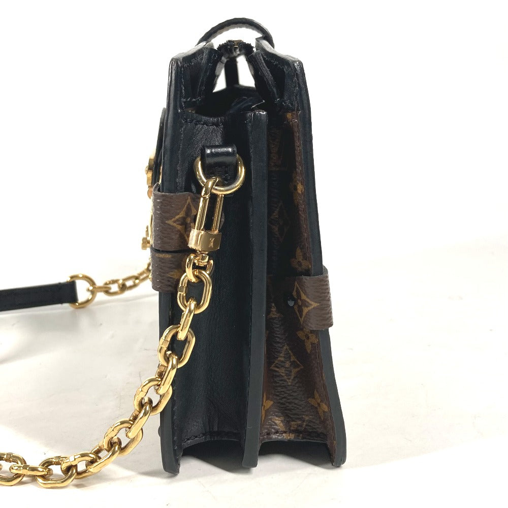 LOUIS VUITTON Shoulder Bag M43596 Monogram reverse canvas beige Monogram reverse Trunk clutch Women
