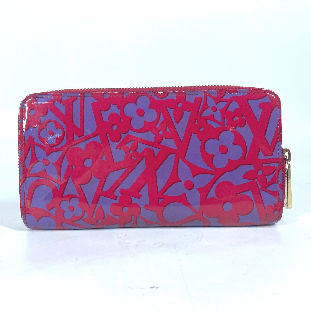 LOUIS VUITTON Long Wallet Purse M90123 Patent leather pink Vernis suite monogram Zippy wallet Women