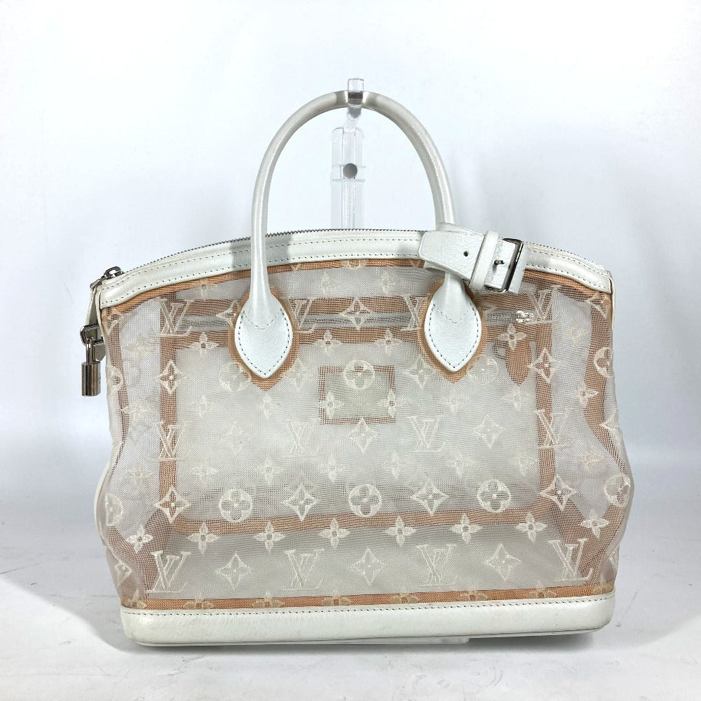 LOUIS VUITTON Handbag M40699 Nylon / leather white Transparent Monogram Lockit