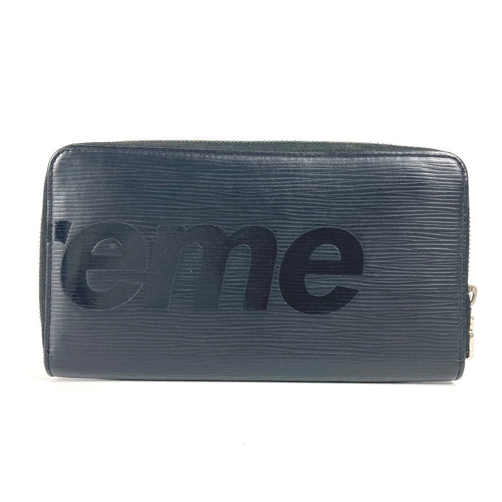 LOUIS VUITTON Long Wallet Purse M67723 Epi Leather black Epi Supreme collaboration Zippy Organizer mens