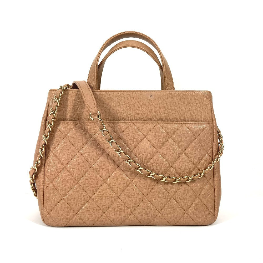 CHANEL Shoulder Bag A93750 Caviar skin beige Crossbody CC COCO Mark Matelasse affinity small Women
