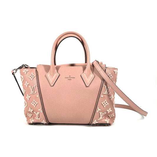 LOUIS VUITTON Tote Bag M94639 , Veau Cashmere Leather pink monogram velour Tote W BB Women