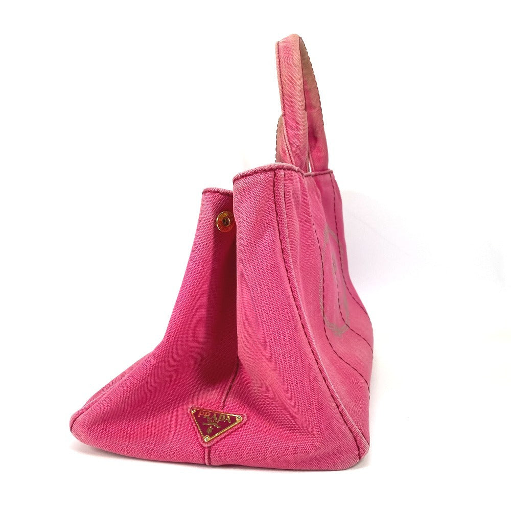 PRADA Tote Bag 1BG642 canvas pink Canapa logo M Women