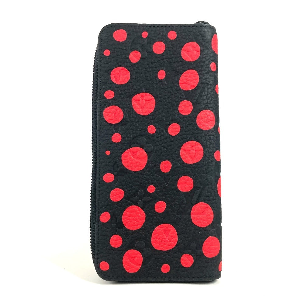 LOUIS VUITTON Long Wallet Purse M81904 Monogram Ann Platt Leather Red Monogram Ann Platt Zippy wallet  Vertical unisex(Unisex)
