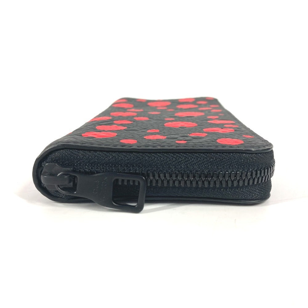 LOUIS VUITTON Long Wallet Purse M81904 Monogram Ann Platt Leather Red Monogram Ann Platt Zippy wallet  Vertical unisex(Unisex)