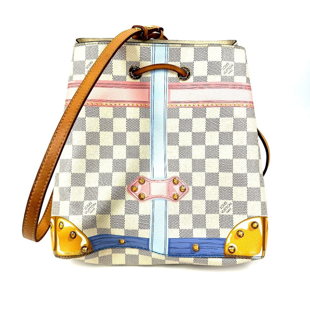LOUIS VUITTON Shoulder Bag N41066 Damier Azur Canvas white Damier Azur Summer Trunk Neonoe unisex(Unisex)