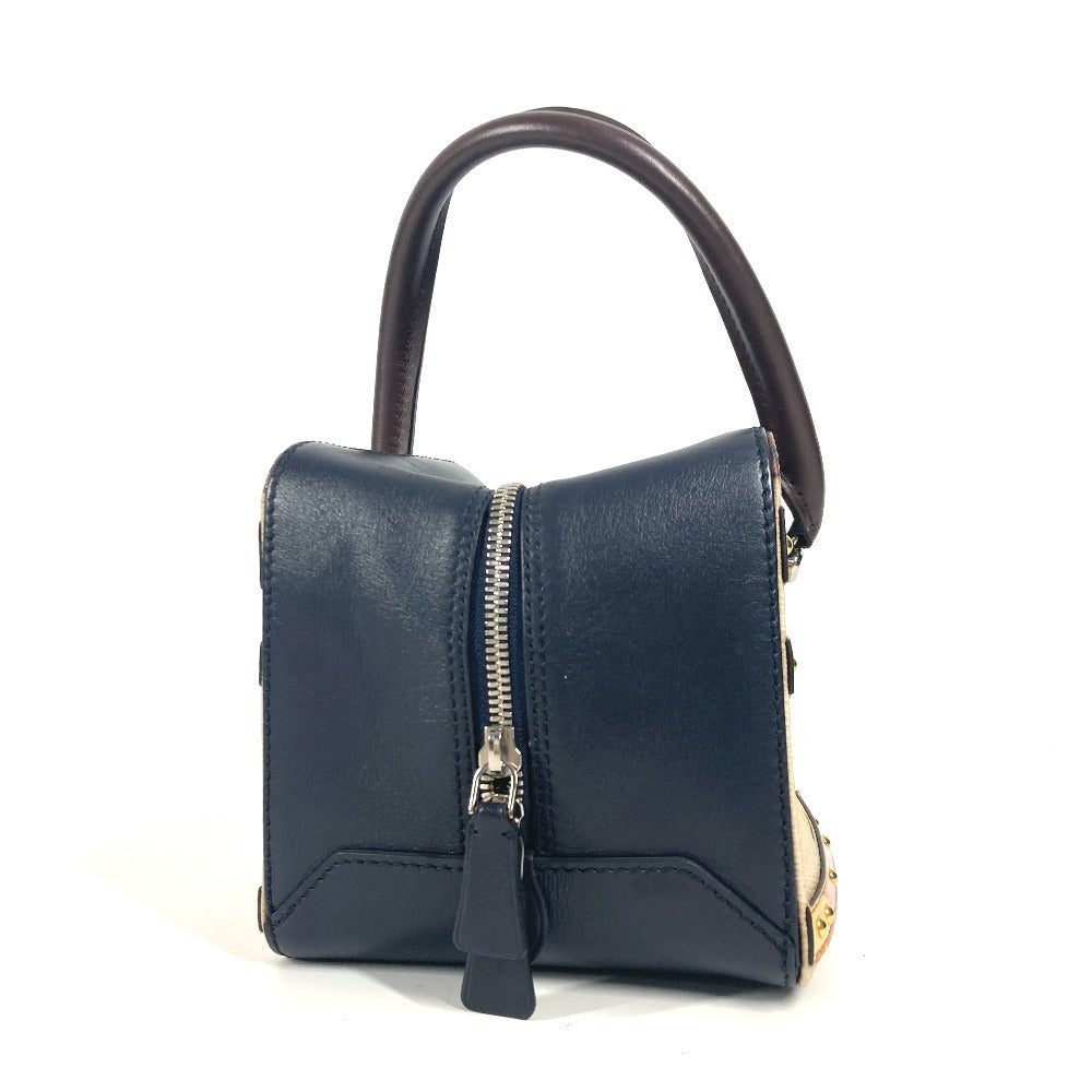 LOUIS VUITTON Handbag M52350 leather Navy Trompe l'oeil