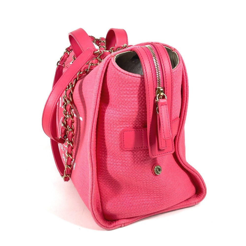 CHANEL Shoulder Bag AS4166 canvas pink CC COCO Mark logo Deauville Boston Duffel bag Women
