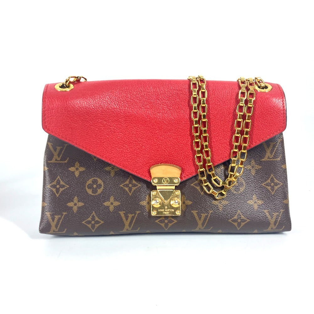 LOUIS VUITTON Shoulder Bag M41201 Monogram canvas Red Monogram Palas Chain