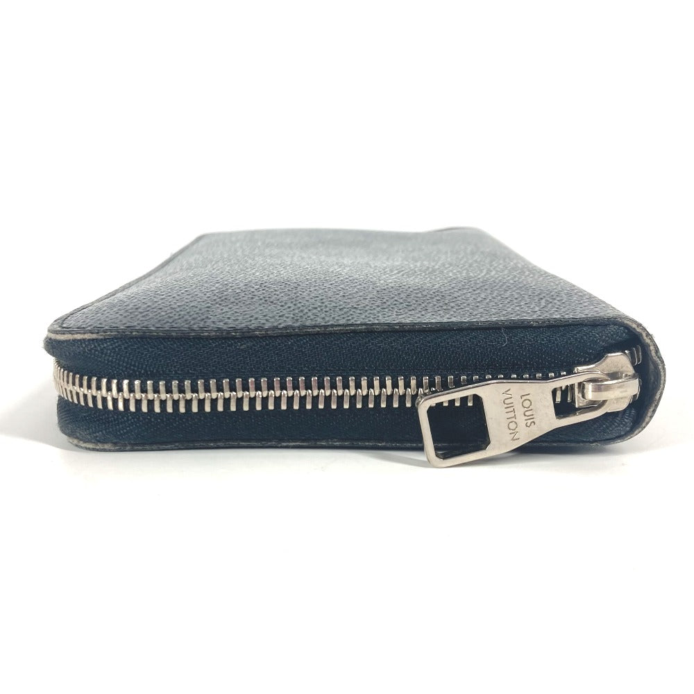 LOUIS VUITTON Long Wallet Purse N63077 Damier Grafitto Canvas black Damier Grafitte Zippy Organizer unisex(Unisex)