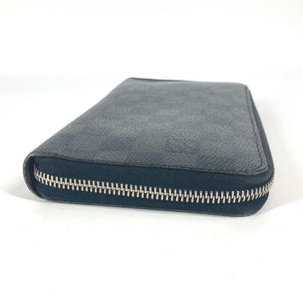 LOUIS VUITTON Long Wallet Purse N63077 Damier Grafitto Canvas black Damier Grafitte Zippy Organizer unisex(Unisex)