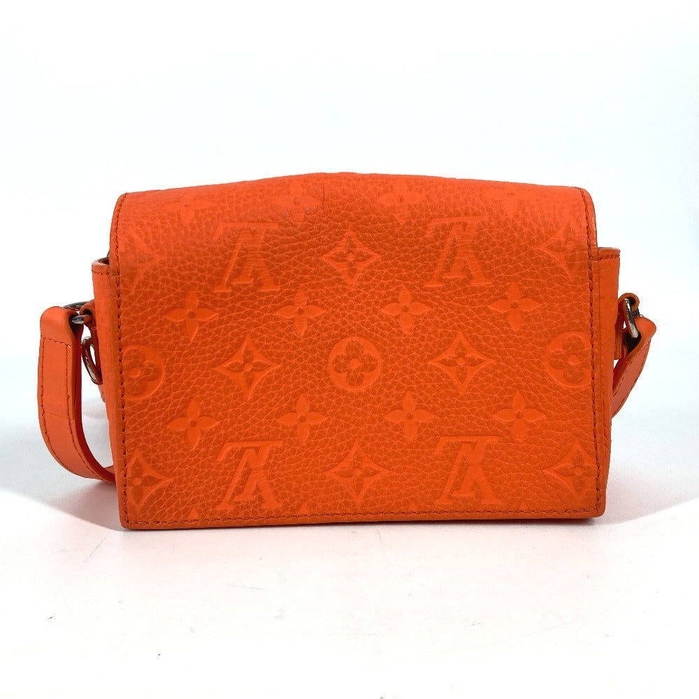 LOUIS VUITTON Shoulder Bag M82916 Taurillon Clemence Leather Orange Taurillon Clemence Monogram Steamer Wearable Wallet Women