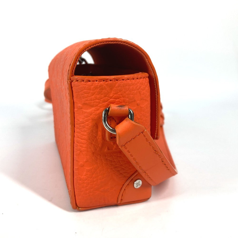 LOUIS VUITTON Shoulder Bag M82916 Taurillon Clemence Leather Orange Taurillon Clemence Monogram Steamer Wearable Wallet Women
