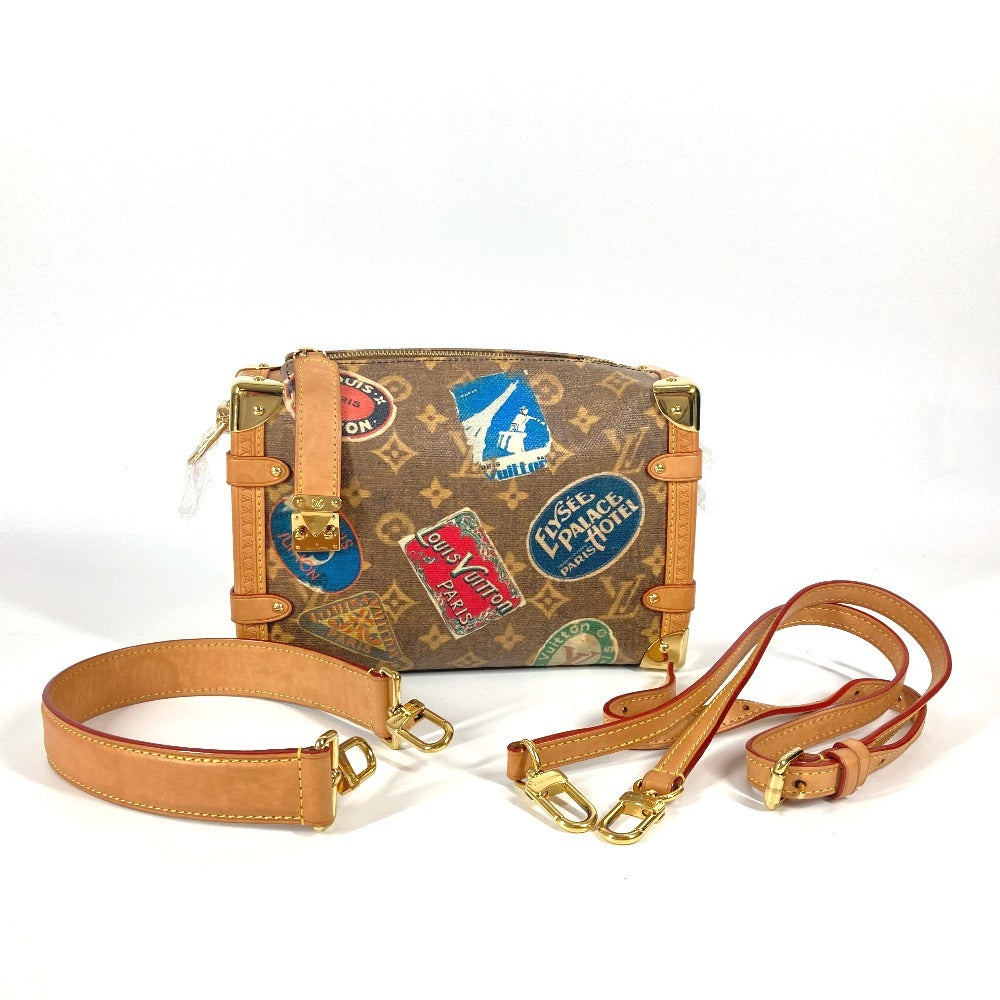 LOUIS VUITTON Shoulder Bag M47085 Leather , Monogram Coated Canvas Brown flight mode Side trunk MM unisex(Unisex)