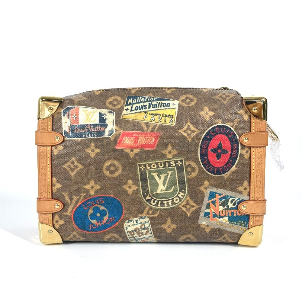 LOUIS VUITTON Shoulder Bag M47085 Leather , Monogram Coated Canvas Brown flight mode Side trunk MM unisex(Unisex)