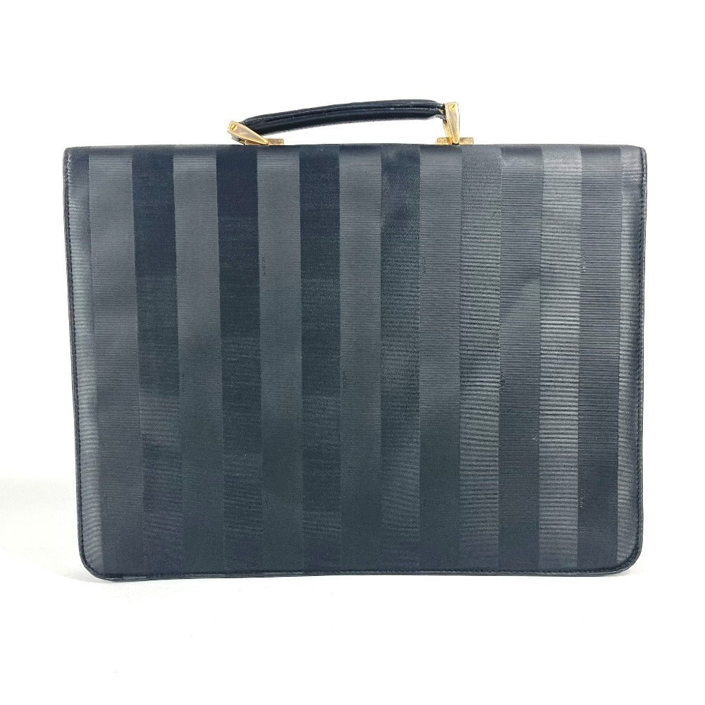 FENDI Business bag PVC / Leather black vintage Pecan logo unisex(Unisex)