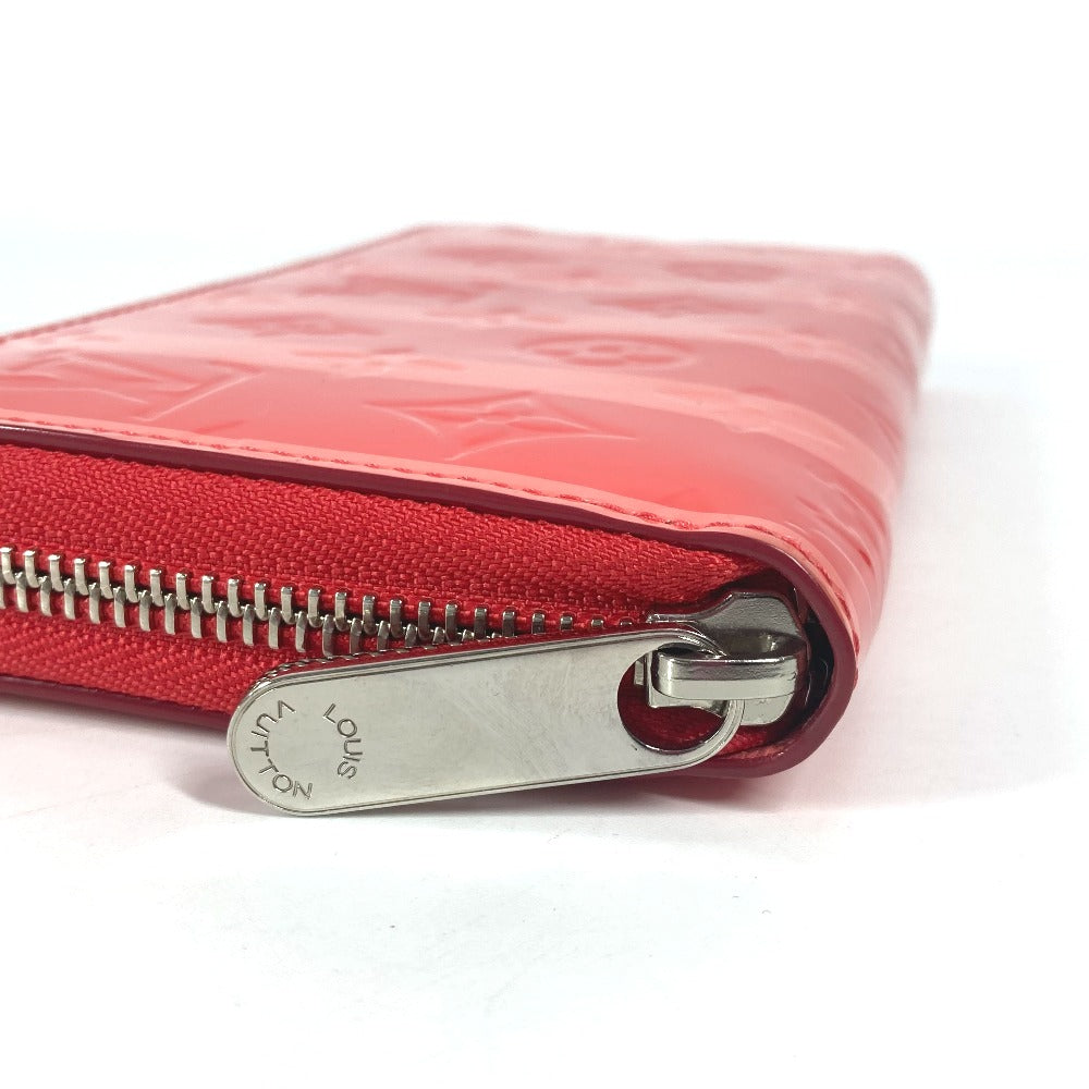LOUIS VUITTON Long Wallet Purse M58036 Monogram Vernis pink Monogram Vernis Ray Yule Zippy wallet unisex(Unisex)