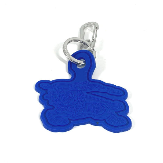 BURBERRY key ring rubber blue Logo Carabiner included unisex(Unisex)