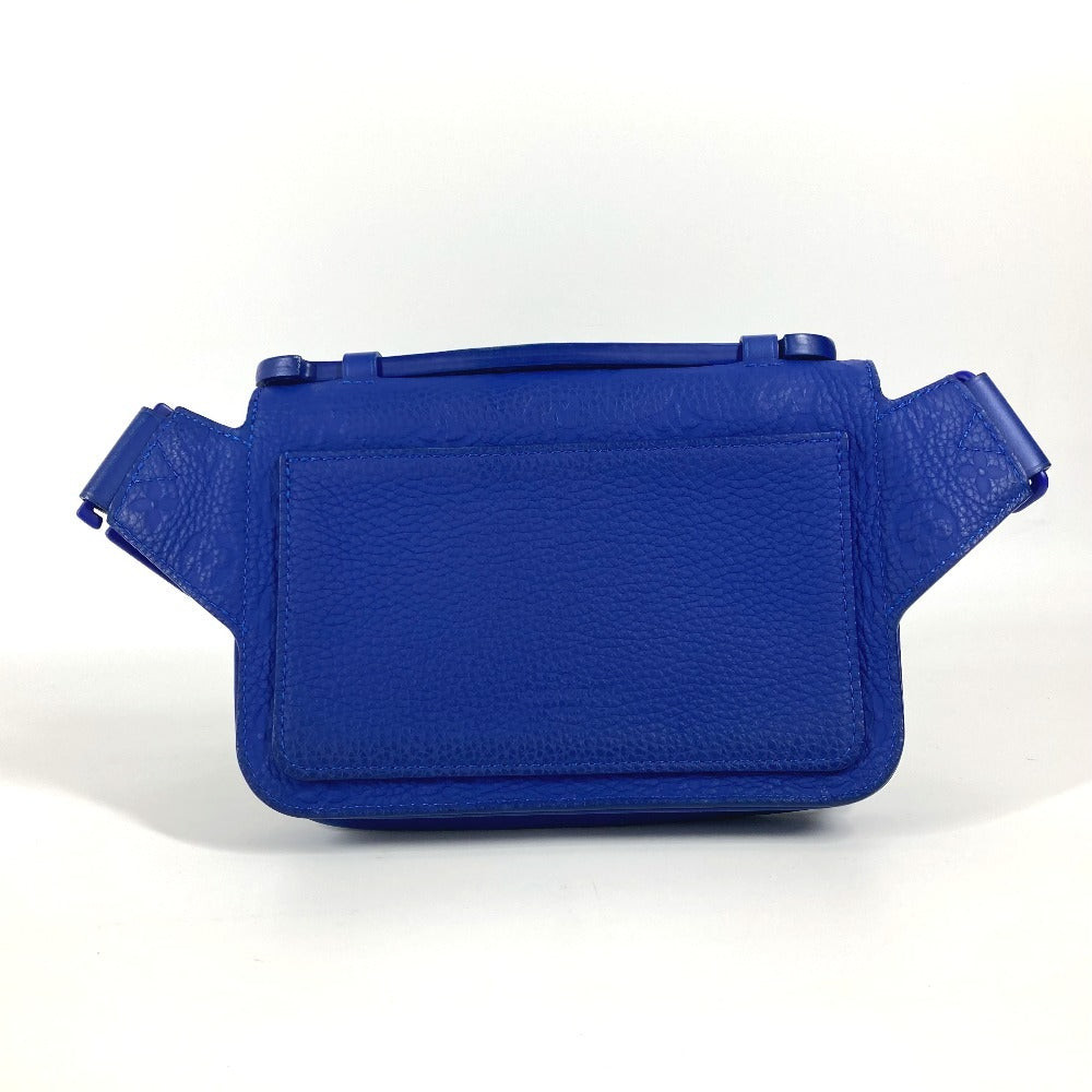 LOUIS VUITTON Sling bag M58486 Taurillon Clemence Leather blue Monogram Taurillon Clemence S-lock sling bag unisex(Unisex)