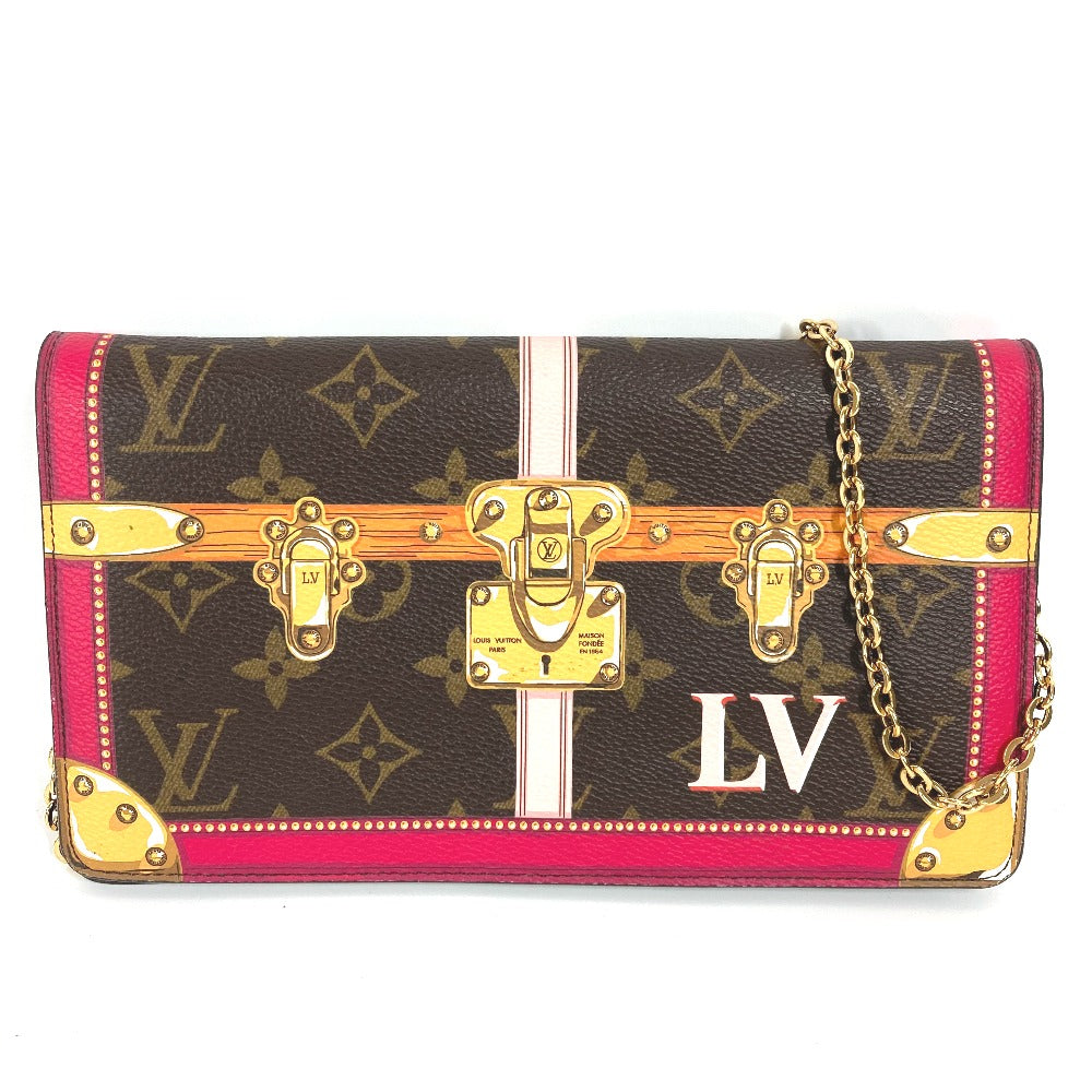 LOUIS VUITTON Long Wallet Purse M62456 Monogram canvas Brown 2018 Summer Trunk Pochette Weekend Women