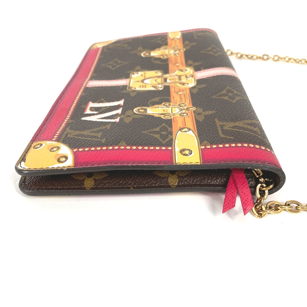 LOUIS VUITTON Long Wallet Purse M62456 Monogram canvas Brown 2018 Summer Trunk Pochette Weekend Women